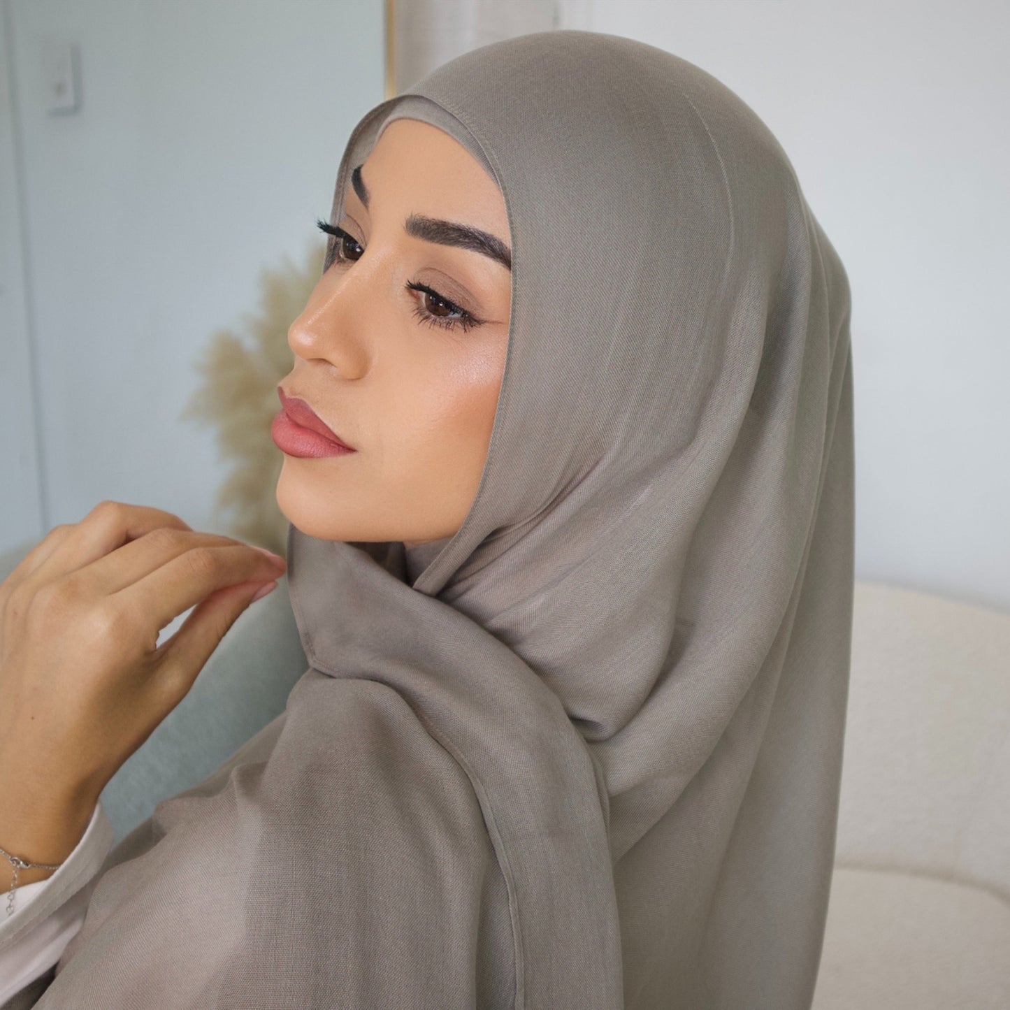 Taupe Hijab - Modal