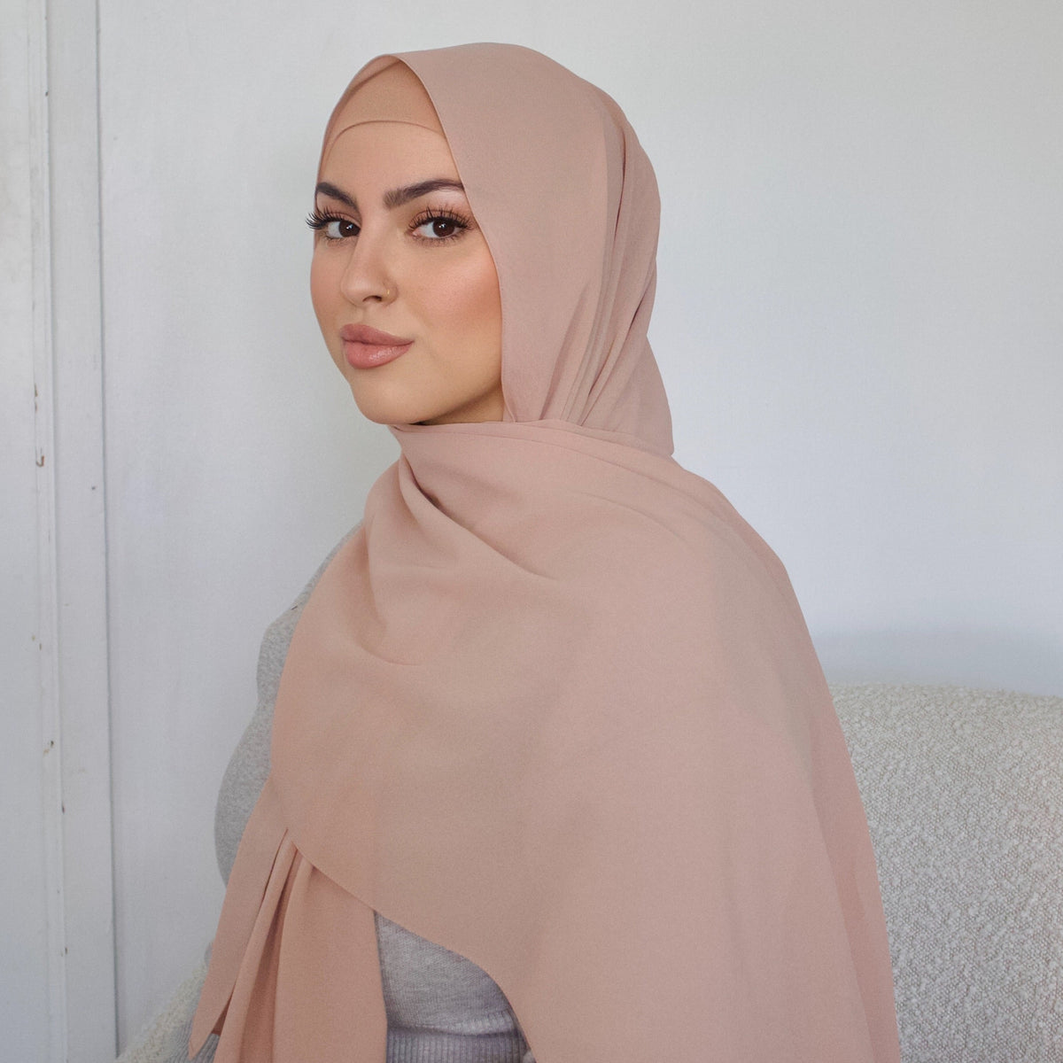 Latte Hijab - Chiffon