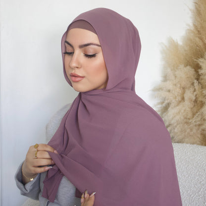 Mauve Hijab - Chiffon