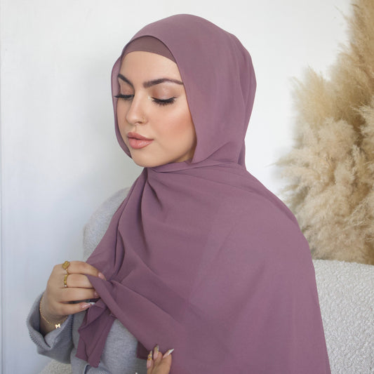 Mauve Hijab - Chiffon