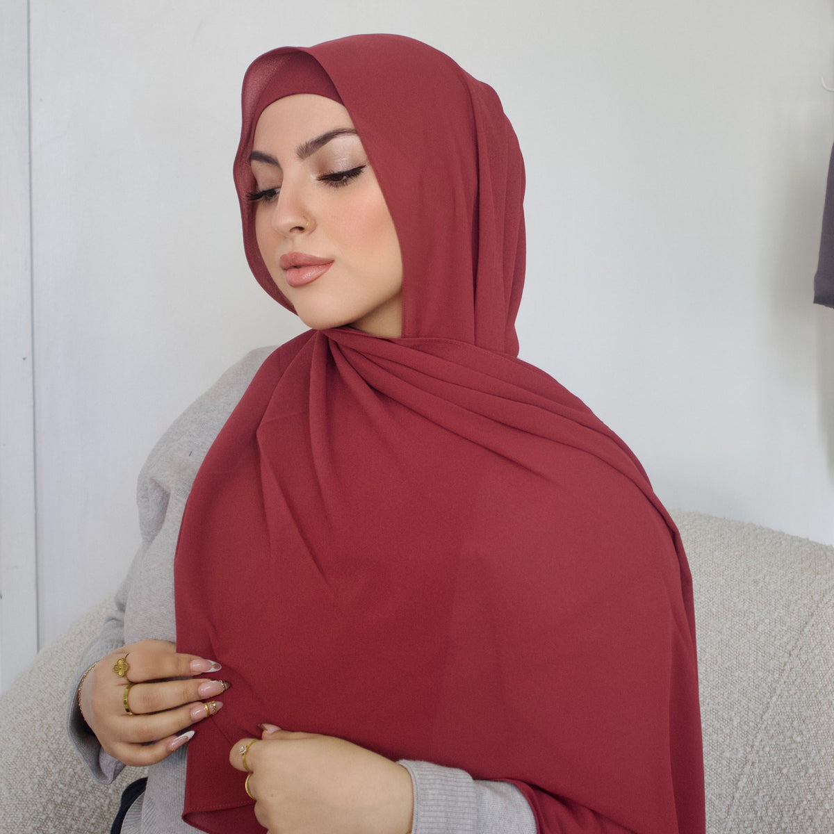 Lipstick Hijab - Chiffon