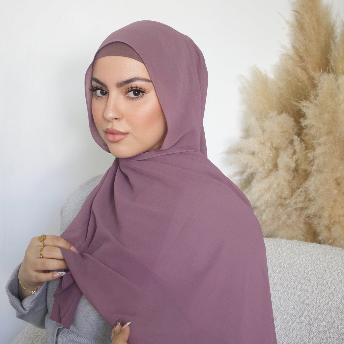 Mauve Hijab - Chiffon