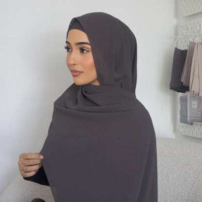 Charcoal Hijab - Chiffon