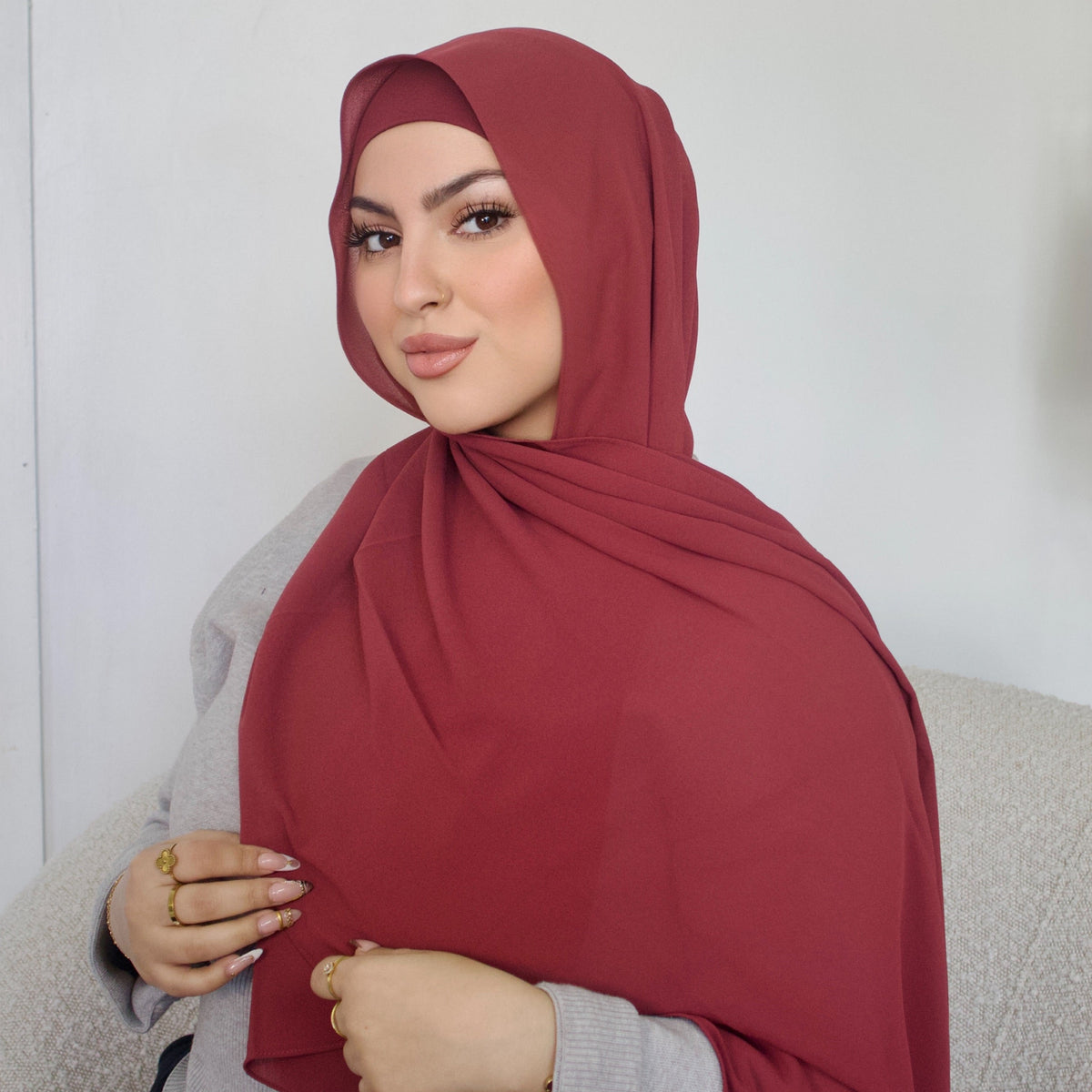 Lipstick Hijab - Chiffon