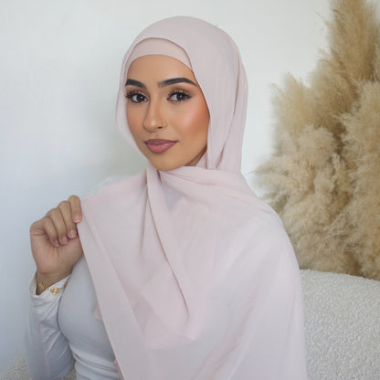 Powder Pink Hijab - Chiffon