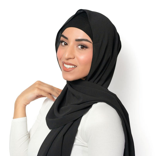 Black Hijab - Chiffon