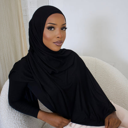 Black Hijab - Jersey (PRE-ORDER)