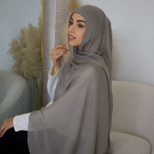 Taupe Hijab - Modal