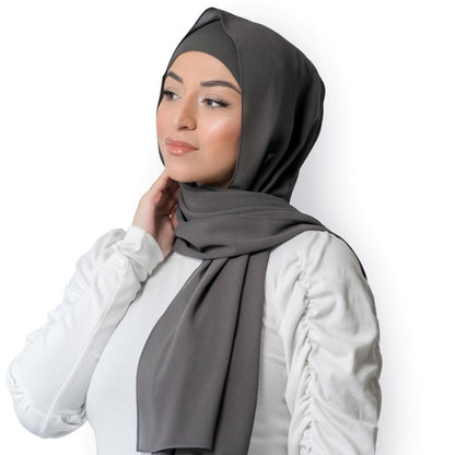 Charcoal Hijab - Chiffon