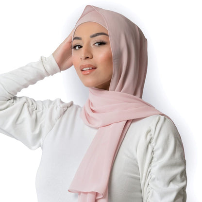 Powder Pink Hijab - Chiffon